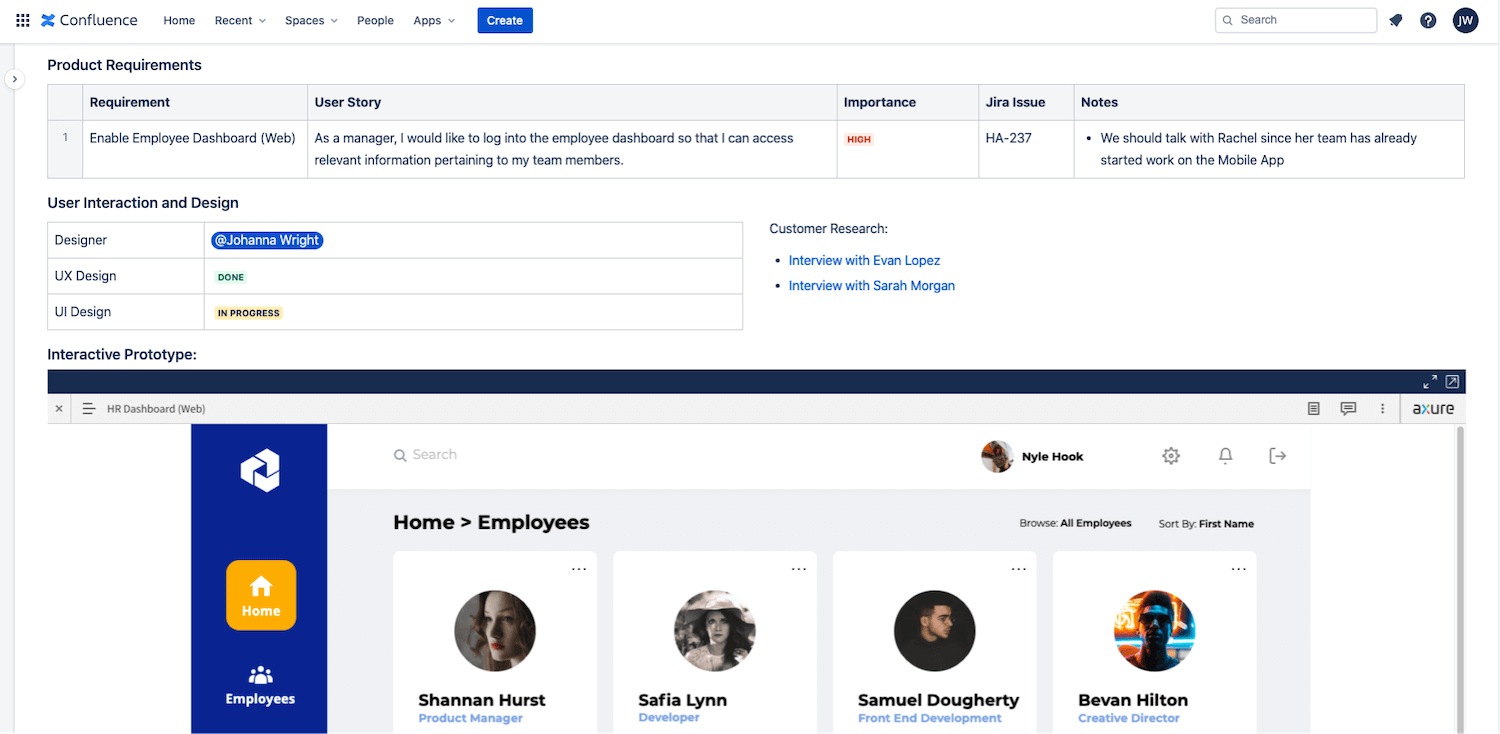 Embed Axure Prototypes in Confluence